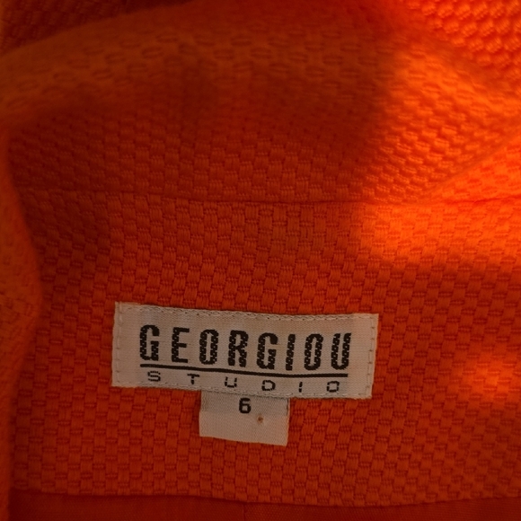 Georgiou Women's Orange Dress With Maching Jacket Set - Picture 7 of 7